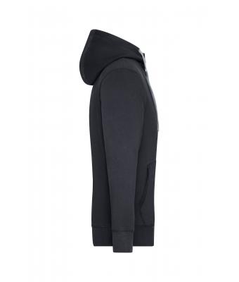 Heren Men's Lifestyle Zip-Hoody Zwart/heather grijs 8082