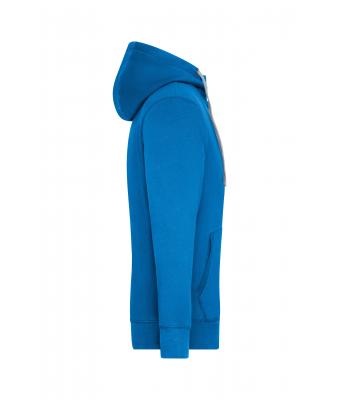 Homme Sweat-shirt à capuche contrasté homme Cobalt/gris-chiné 8082