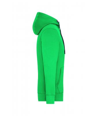 Homme Sweat-shirt à capuche contrasté homme Vert/marine 8082