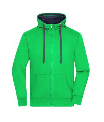 Homme Sweat-shirt à capuche contrasté homme Vert/marine 8082