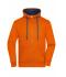 Homme Sweat-shirt à capuche contrasté homme Orange-foncé/marine 8082