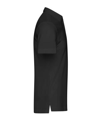 Men Men's Plain Polo Black 8083