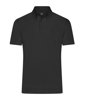 Men Men's Plain Polo Black 8083