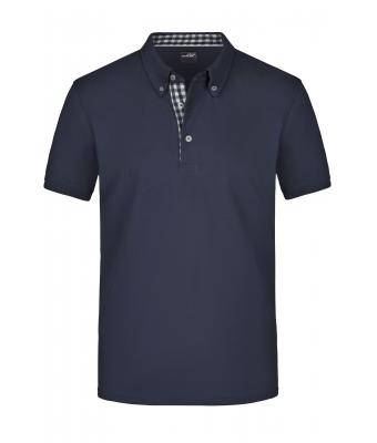 Heren Men's Plain Polo Navy/navy-wit 8083