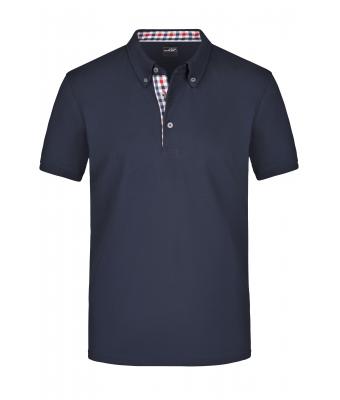 Heren Men's Plain Polo Navy/rood-navy-wit 8083