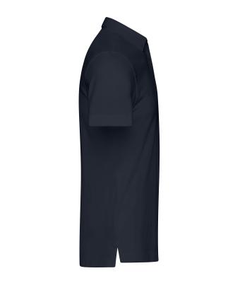 Men Men's Plain Polo Navy 8083