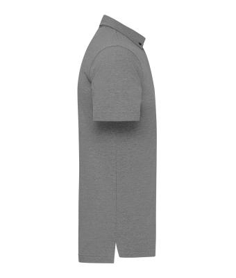 Heren Men's Plain Polo Licht melange/zwart 8083