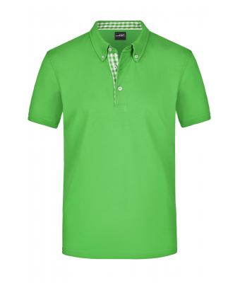 Heren Men's Plain Polo Lime/lime-wit 8083