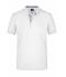 Heren Men's Plain Polo Wit/navy/wit 8083