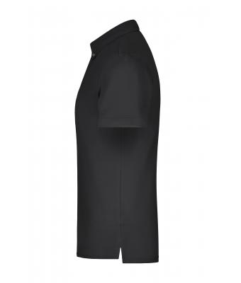 Herren Men's Plain Polo Black/black-white 8083