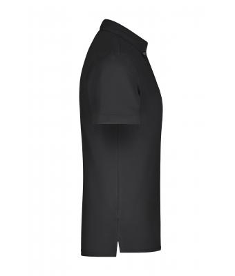 Herren Men's Plain Polo Black/black-white 8083