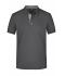 Herren Men's Plain Polo Graphite/graphite-white 8083