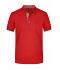 Men Men's Plain Polo Red/red-white 8083