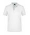 Men Men's Plain Polo White/blue-yellow-white 8083