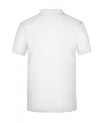 Homme Polo uni pour homme Blanc/bleu-jaune-blanc 8083