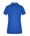 Dames Ladies' Plain Polo Royal/royal-wit 8217