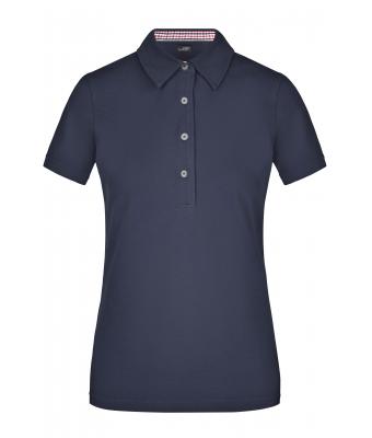 Ladies Ladies' Plain Polo Navy/red-navy-white 8217