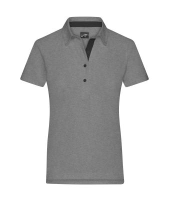 Ladies Ladies' Plain Polo Light-melange/black 8217