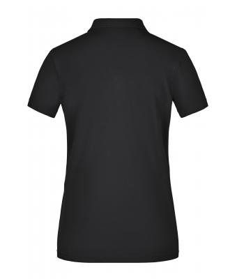 Damen Ladies' Plain Polo Black/black-white 8217