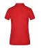 Dames Ladies' Plain Polo Rood/rood-wit 8217