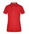 Dames Ladies' Plain Polo Rood/rood-wit 8217