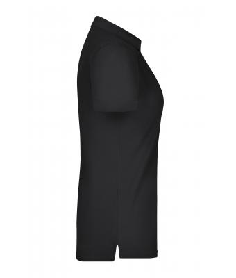 Dames Ladies' Plain Polo Zwart/zwart-wit 8217
