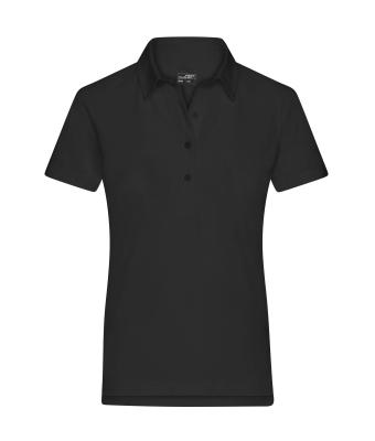 Dames Ladies' Plain Polo Zwart 8217