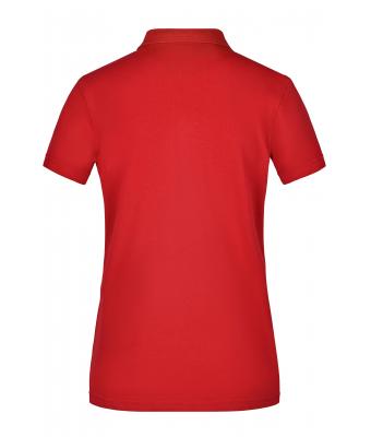 Femme Polo uni pour femme Rouge/rouge-blanc 8217