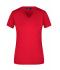 Dames Ladies' Slim Fit V-T Rood 8089