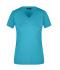 Dames Ladies' Slim Fit V-T Caraïbisch-blauw 8089