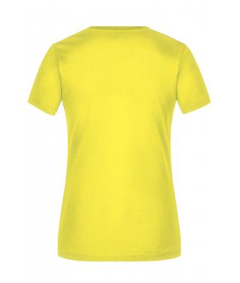 Damen Ladies' Slim Fit V-T Yellow 8089