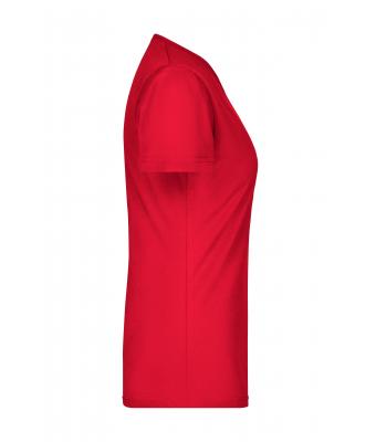 Dames Ladies' Slim Fit V-T Rood 8089