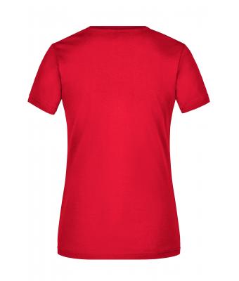 Dames Ladies' Slim Fit V-T Rood 8089