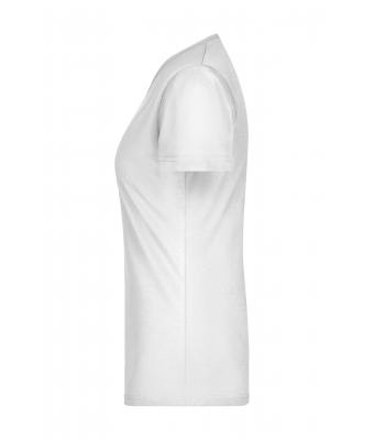 Damen Ladies' Slim Fit V-T White 8089