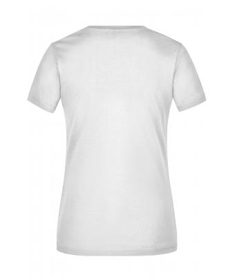 Femme T-shirt cintré col V femme Blanc 8089