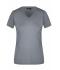 Femme T-shirt cintré col V femme Gris-chiné 8089