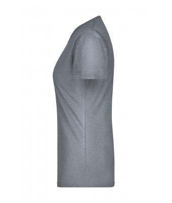 Femme T-shirt cintré col V femme Gris-chiné 8089