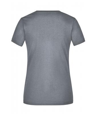 Femme T-shirt cintré col V femme Gris-chiné 8089