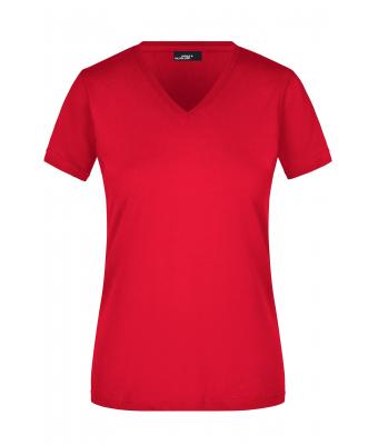 Femme T-shirt cintré col V femme Rouge 8089