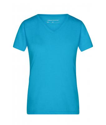 Damen Ladies' Heather T-Shirt Turquoise-melange 8160