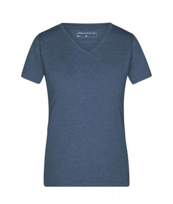 Dames Ladies' Heather T-Shirt Blauw-melange 8160