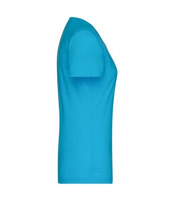 Dames Ladies' Heather T-Shirt Turquoise-melange 8160
