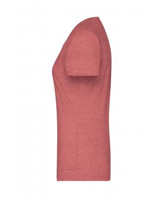 Damen Ladies' Heather T-Shirt Red-melange 8160