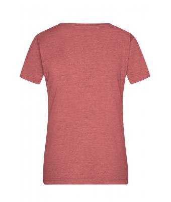 Damen Ladies' Heather T-Shirt Red-melange 8160