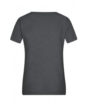 Dames Ladies' Heather T-Shirt Zwart-melange 8160