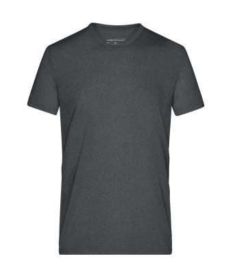 Men Men's Heather T-Shirt Black-melange 8161