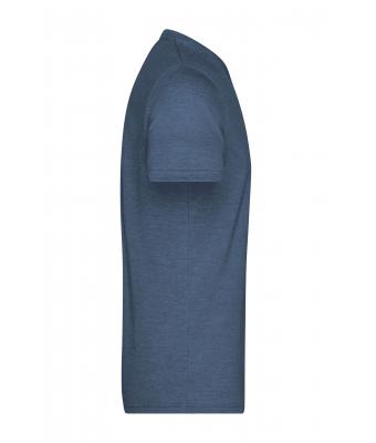 Men Men's Heather T-Shirt Blue-melange 8161