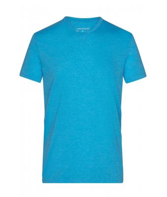 Men Men's Heather T-Shirt Turquoise-melange 8161
