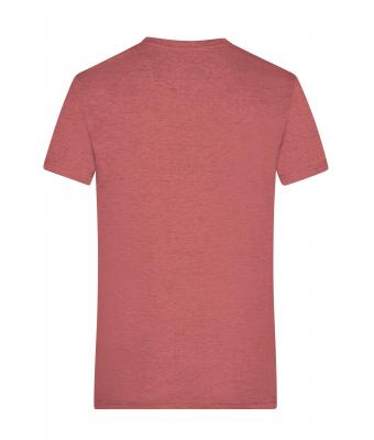 Men Men's Heather T-Shirt Red-melange 8161