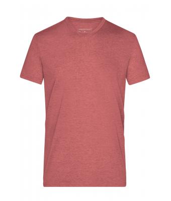 Men Men's Heather T-Shirt Red-melange 8161